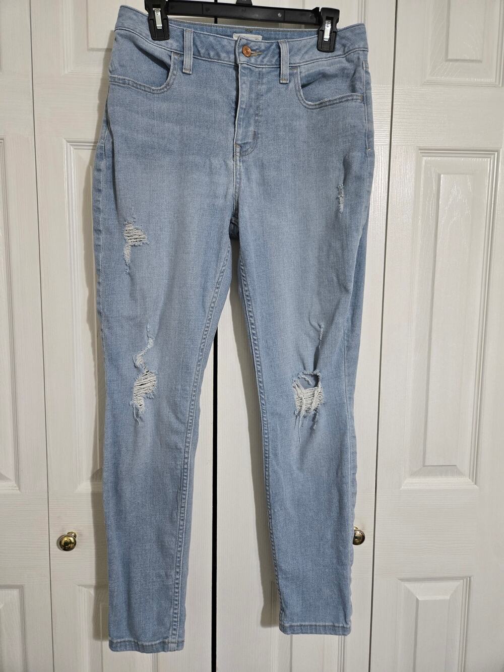 M jeans medium women's distressed high rise ankle jeggings